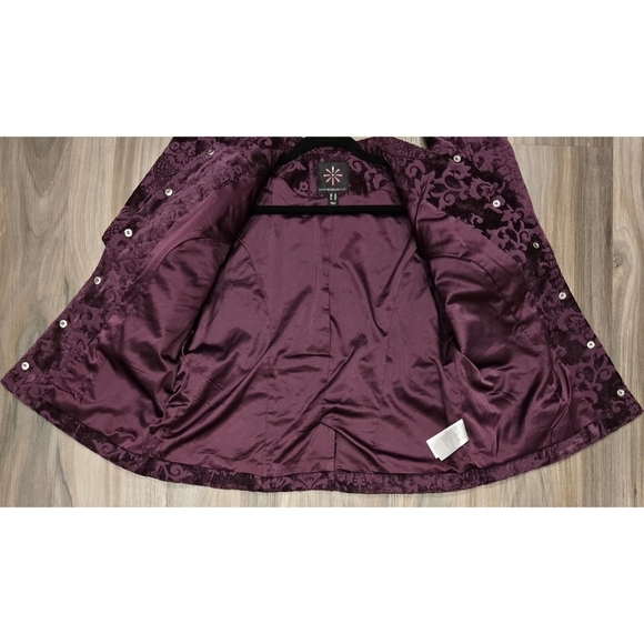 Isaac Mizrahi Live! Velvet Scroll Jaquard Jacket size 10 - Picture 11 of 14